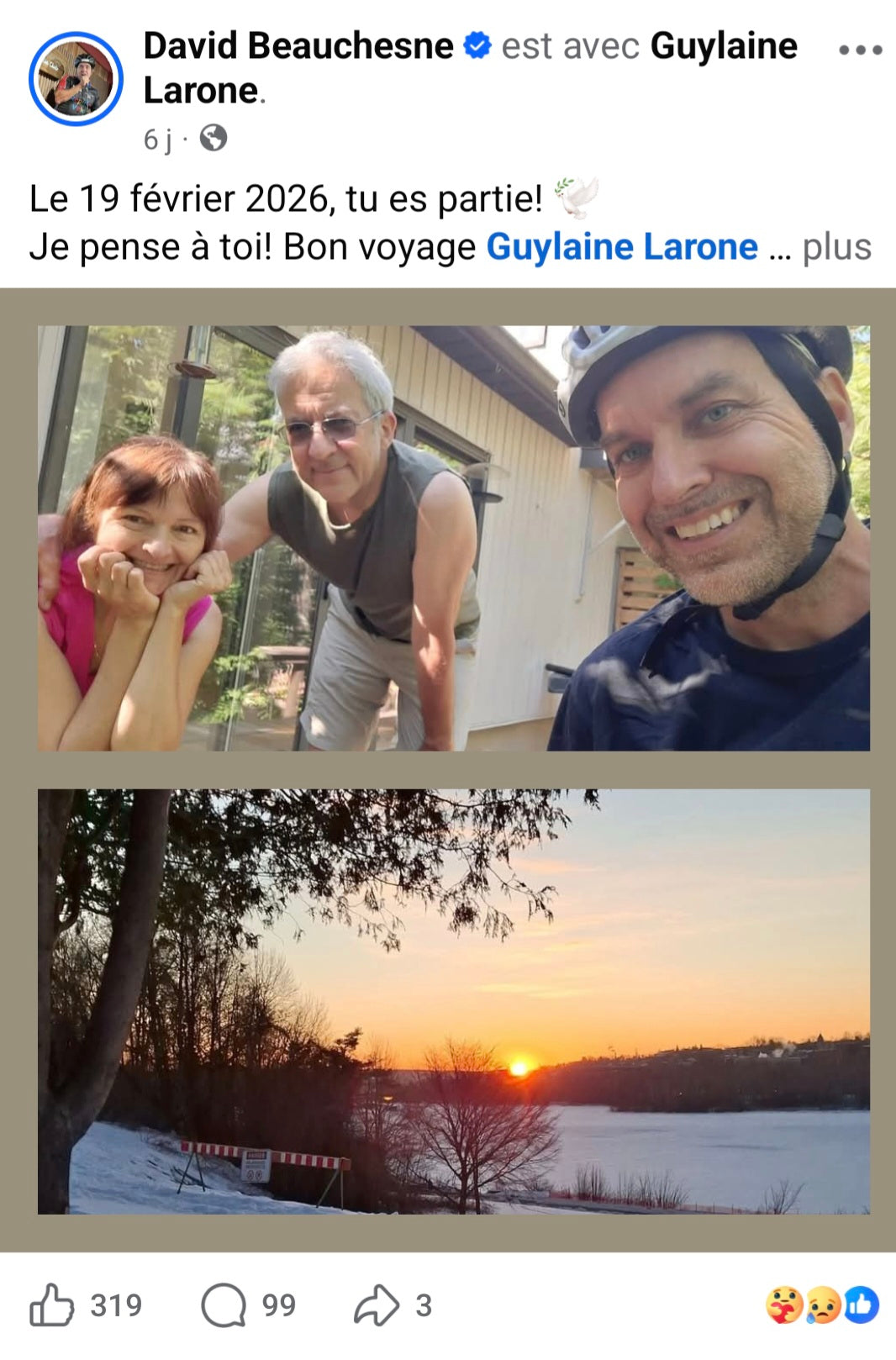 Guylaine, Stéphane y David